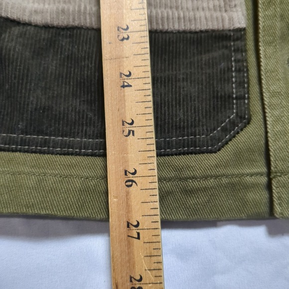 OUIGI THEODORE x SUN STONE Patchwork Brown Corduroy Green Denim Small Jacket - Picture 9 of 15